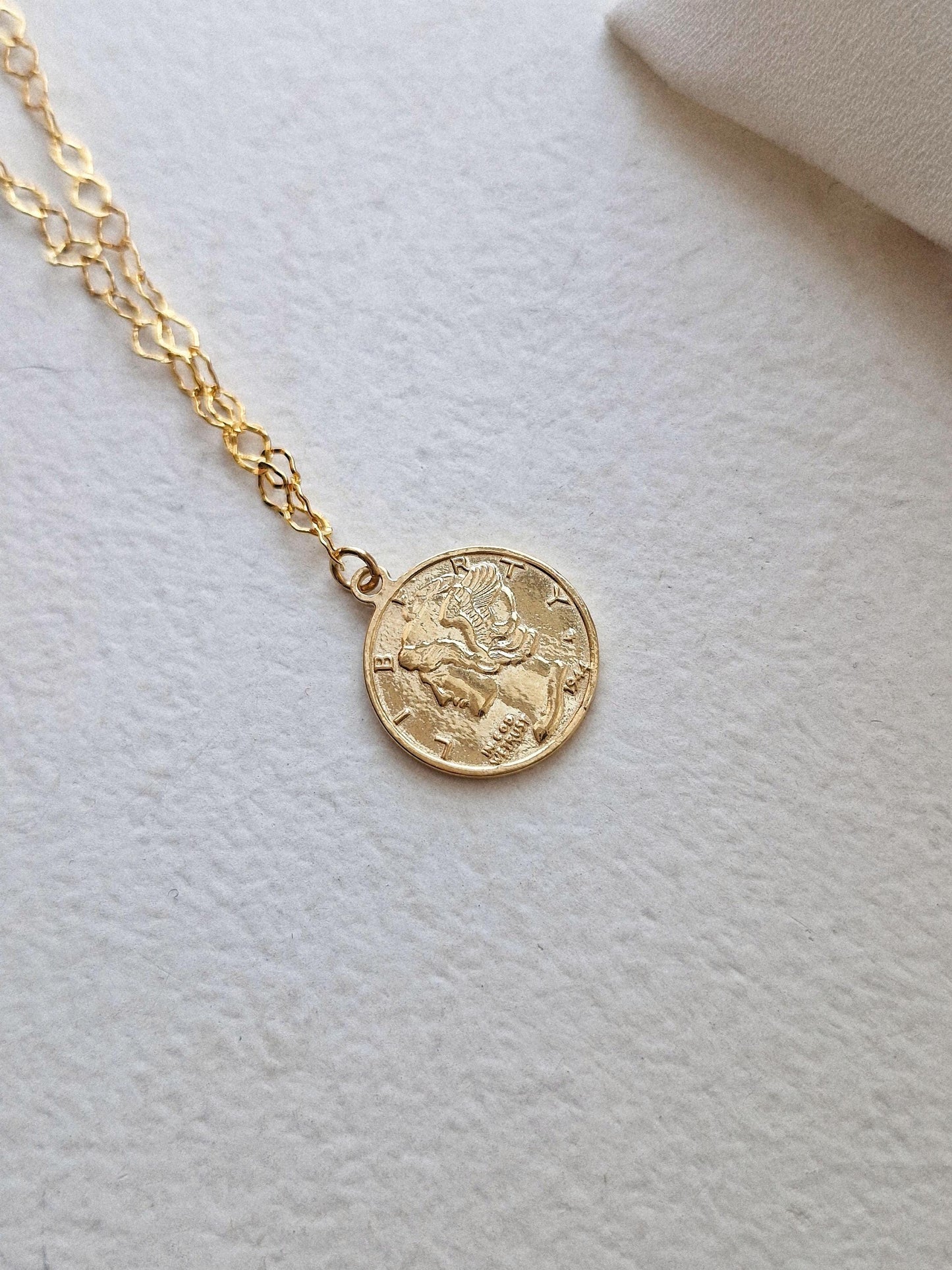sterling silver coin pendant necklace. coin pendant necklace.