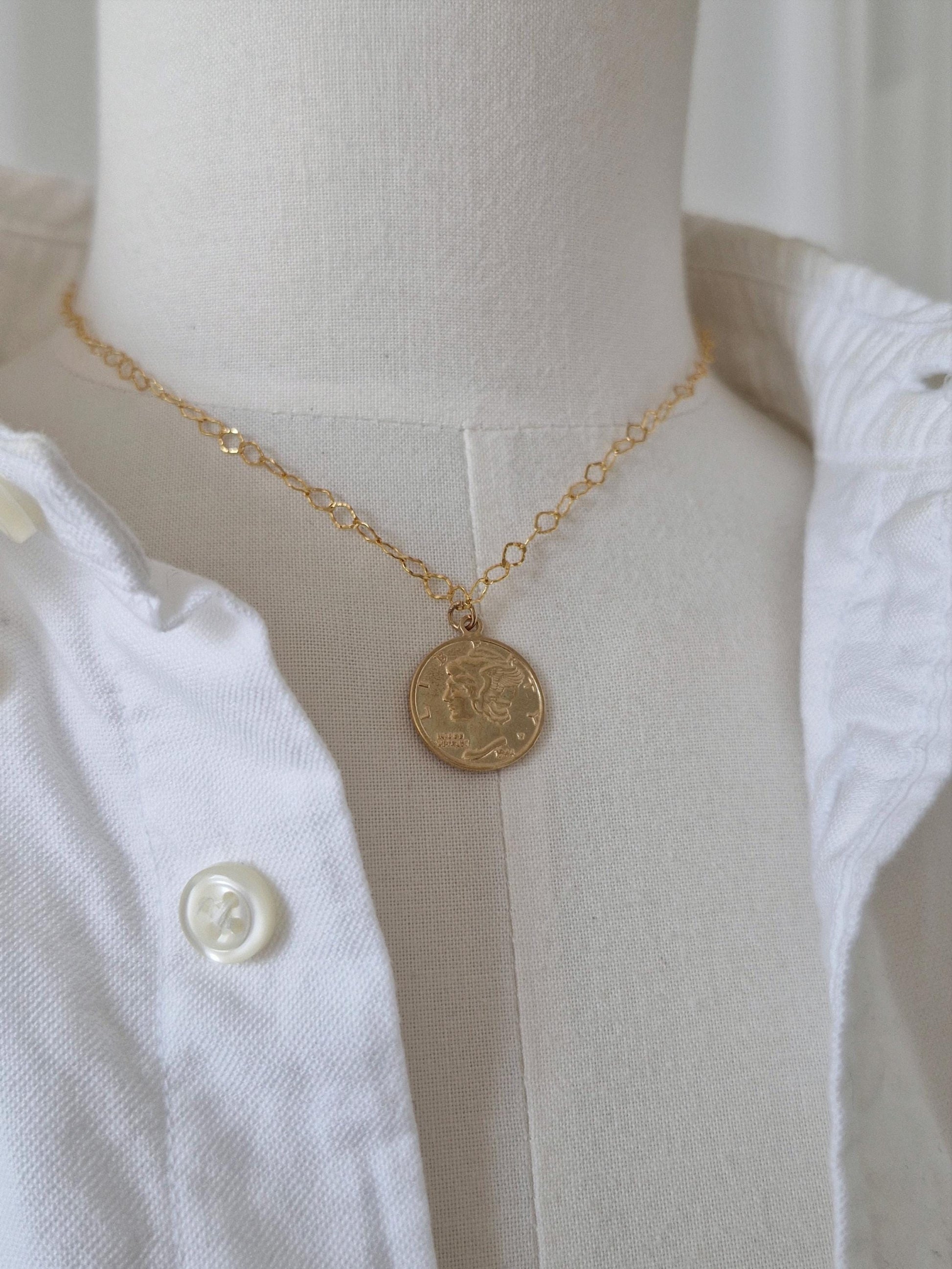 sterling silver coin pendant necklace. coin pendant necklace.