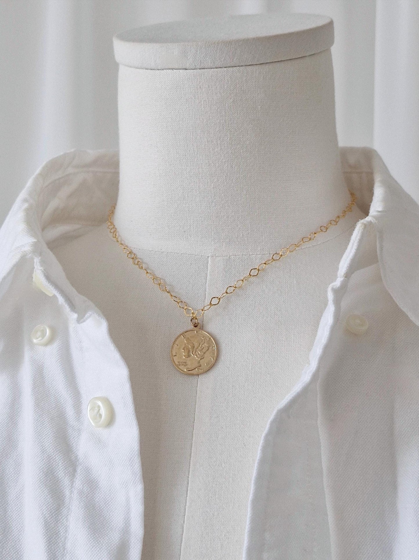 sterling silver coin pendant necklace. coin pendant necklace.