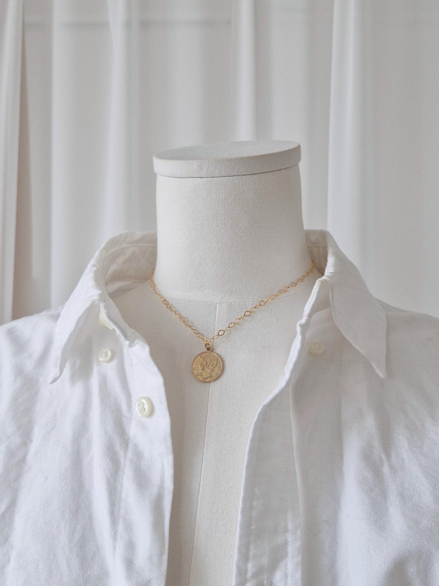 sterling silver coin pendant necklace. coin pendant necklace.