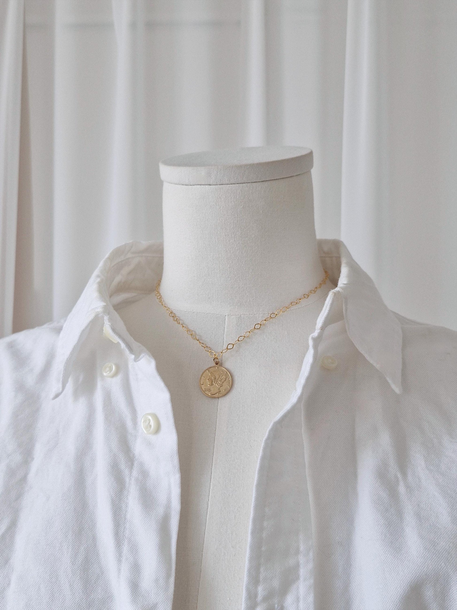 sterling silver coin pendant necklace. coin pendant necklace.