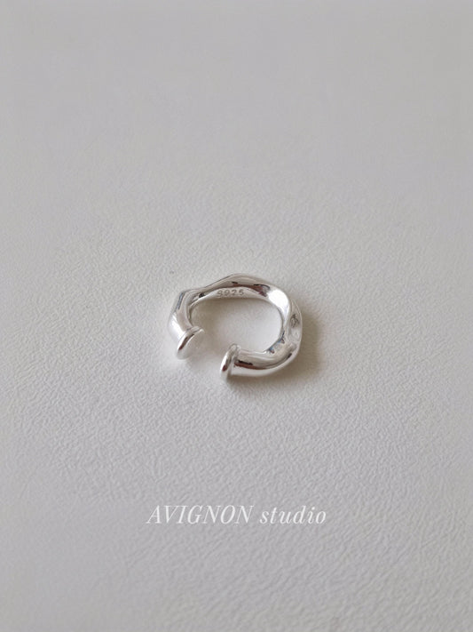 sterling silver ear cuff. bold ear cuff wavey. Price for single.