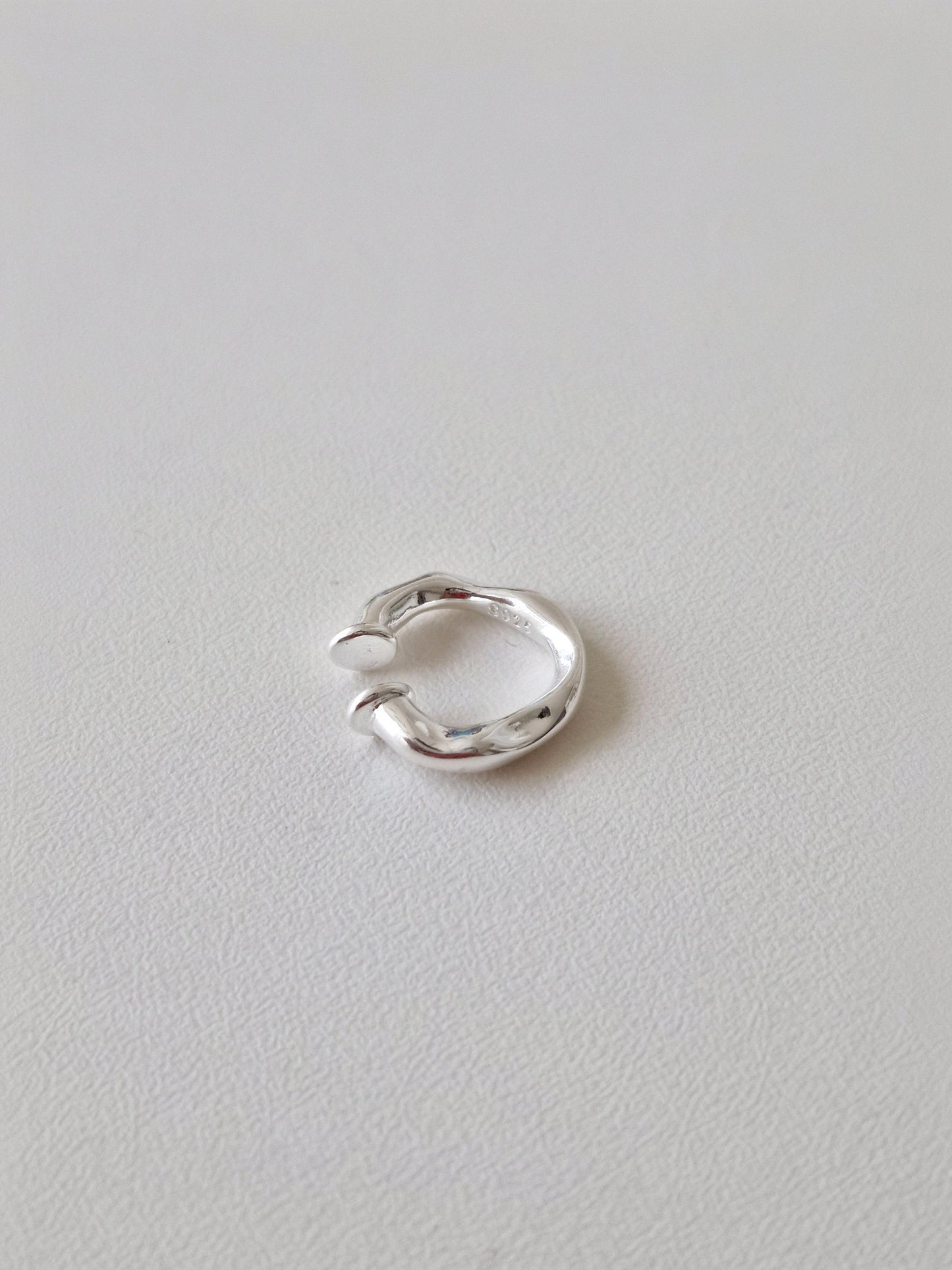 sterling silver ear cuff. bold ear cuff wavey. Price for single.