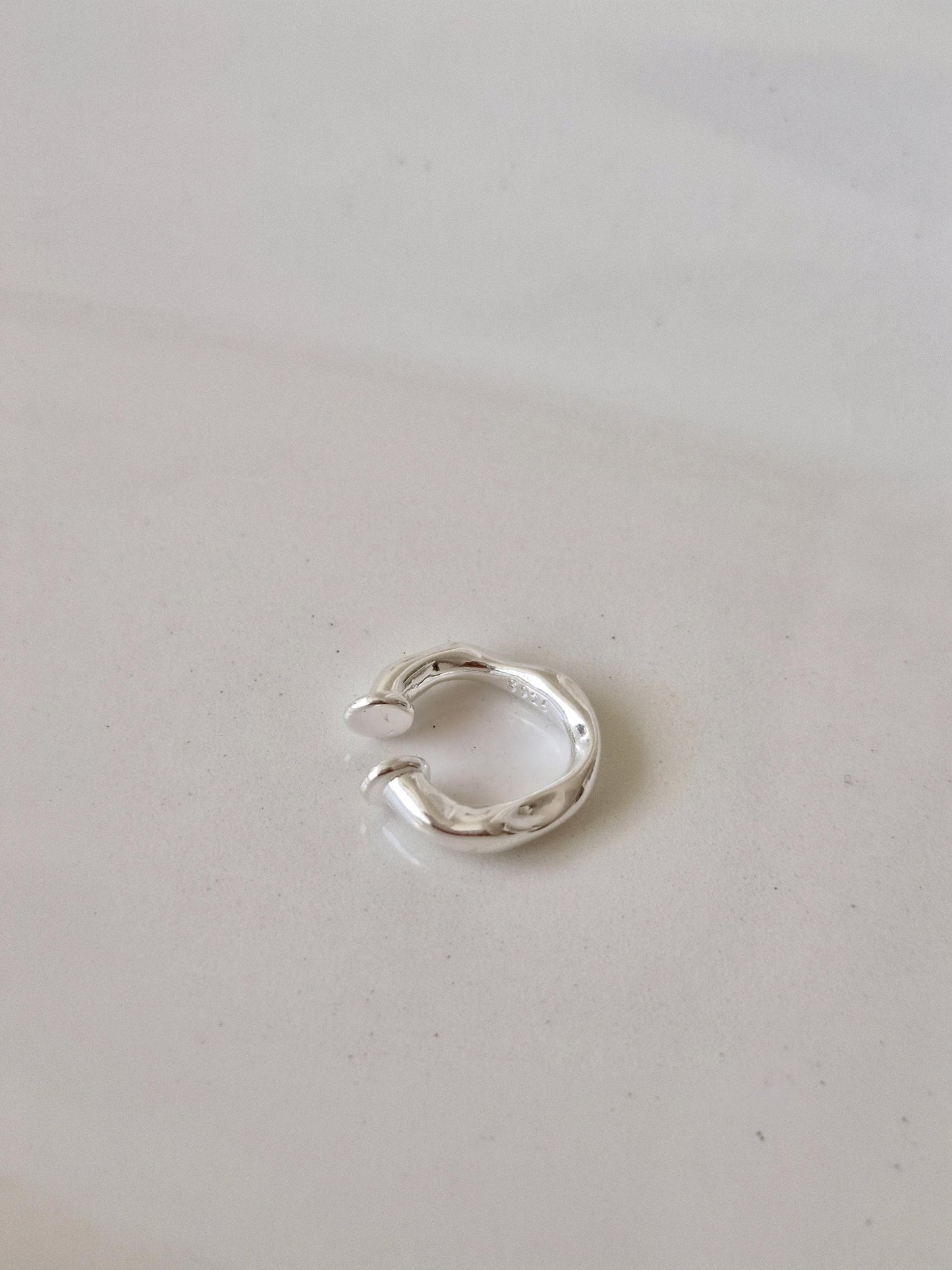 sterling silver ear cuff. bold ear cuff wavey. Price for single.