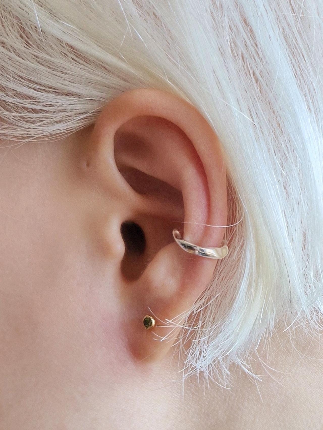 sterling silver ear cuff. bold ear cuff wavey. Price for single.