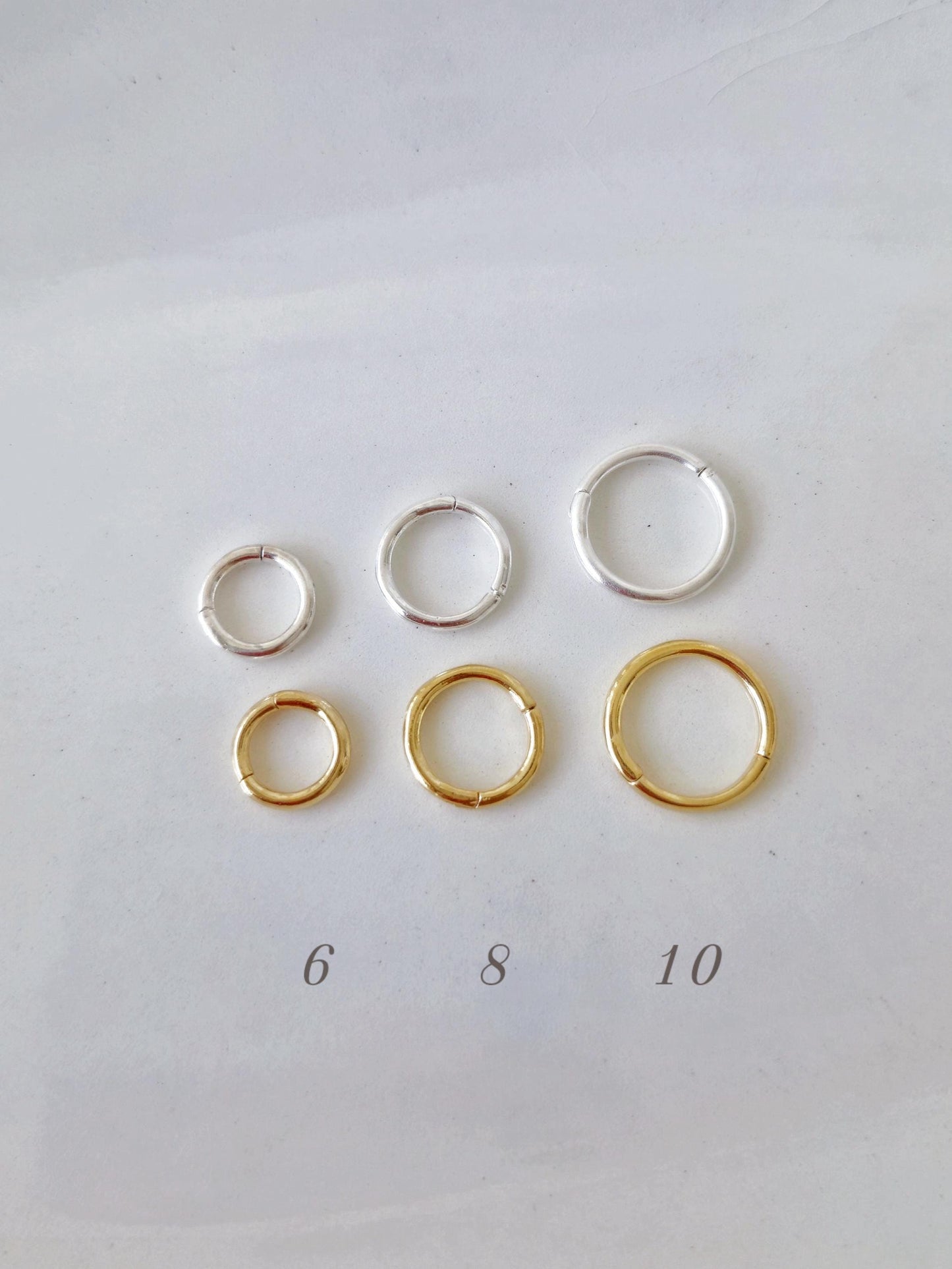 sterling silver 925 hinged segment earing. nose hoop daith earing. 16G. 6mm 8mm 10mm. cartilage. helix.