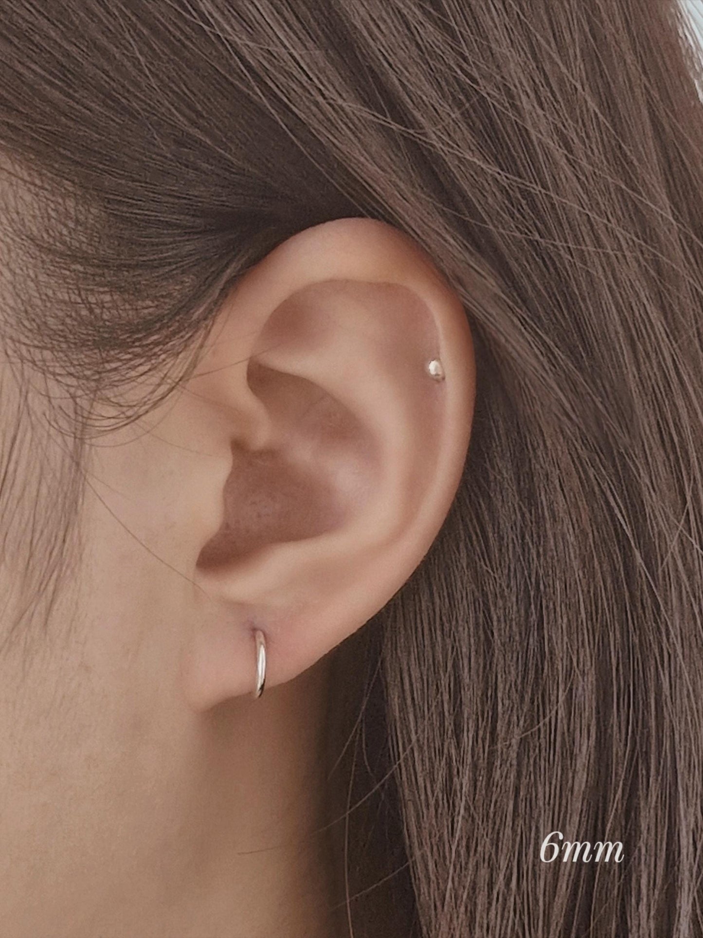 sterling silver 925 hinged segment earing. nose hoop daith earing. 16G. 6mm 8mm 10mm. cartilage. helix.