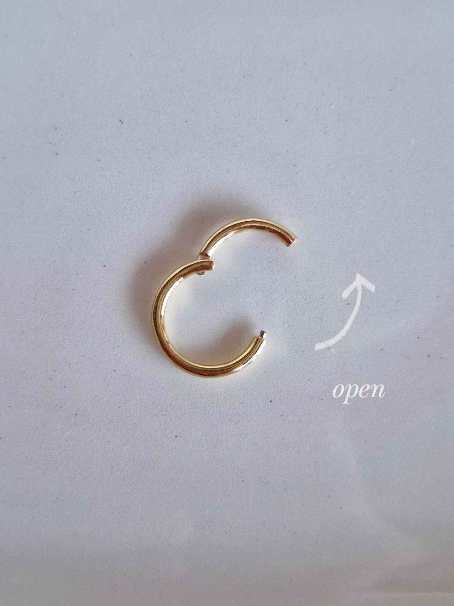 sterling silver 925 hinged segment earing. nose hoop daith earing. 16G. 6mm 8mm 10mm. cartilage. helix.