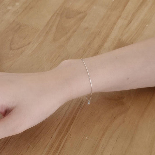 sterling silver 1mm snake chain bracelet. slim bracelet. sleek bracelet