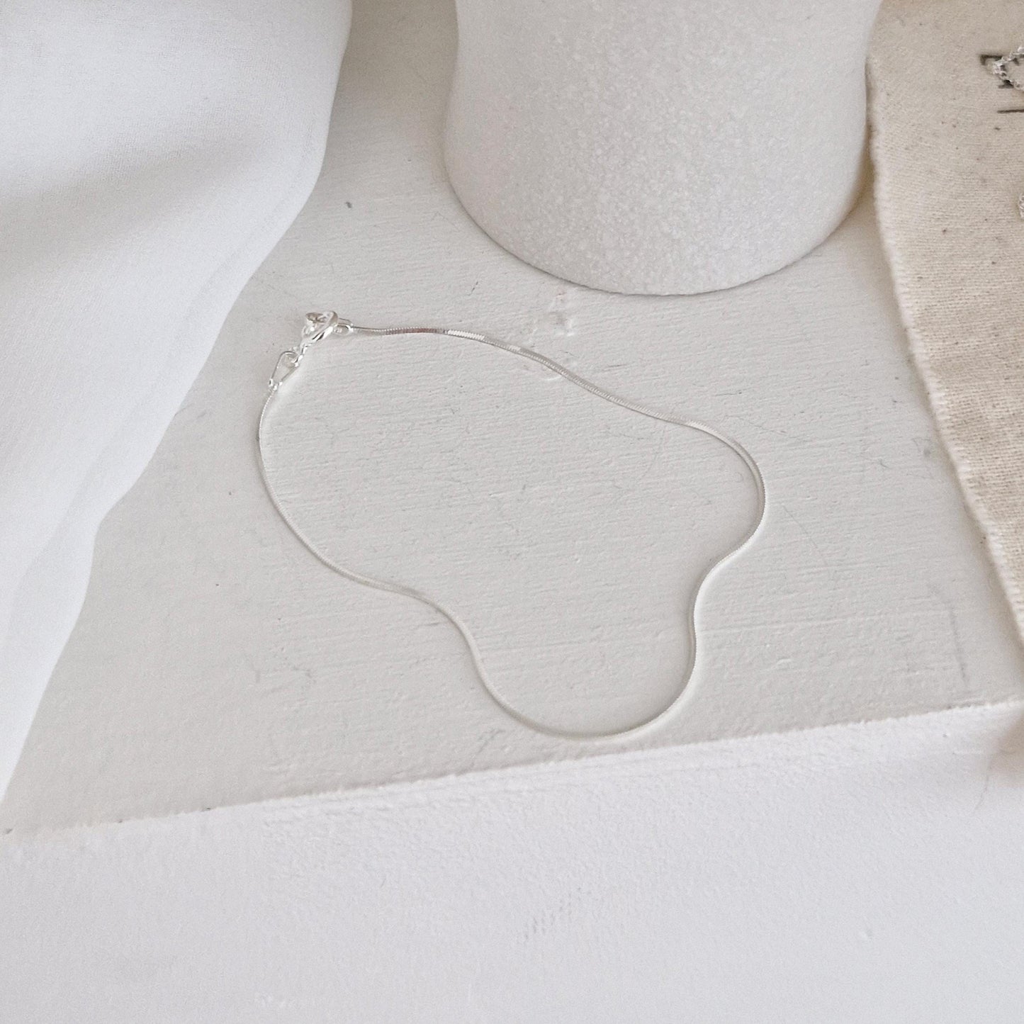 sterling silver 1mm snake chain bracelet. slim bracelet. sleek bracelet