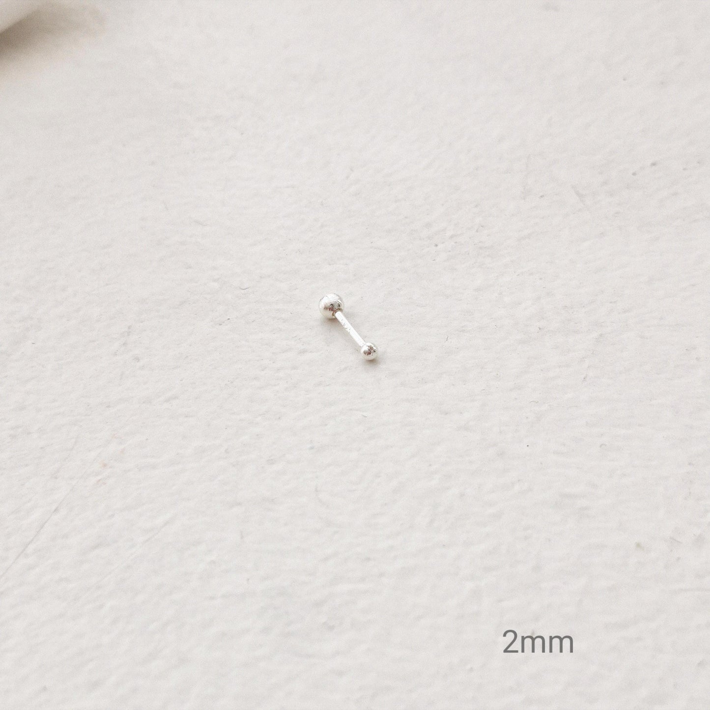 sterling silver screw ball earring piercing. barbell piercing. ball earring. 925. 2mm 3mm 4mm 5mm. gold plated.  20G