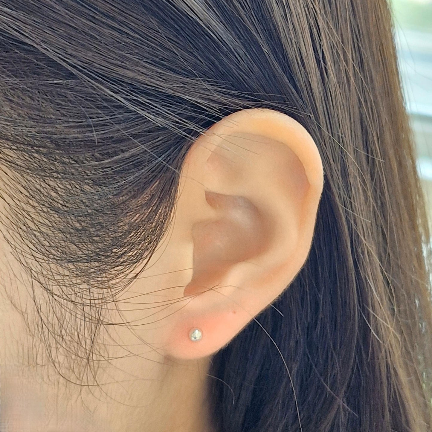 sterling silver screw ball earring piercing. barbell piercing. ball earring. 925. 2mm 3mm 4mm 5mm. gold plated.  20G