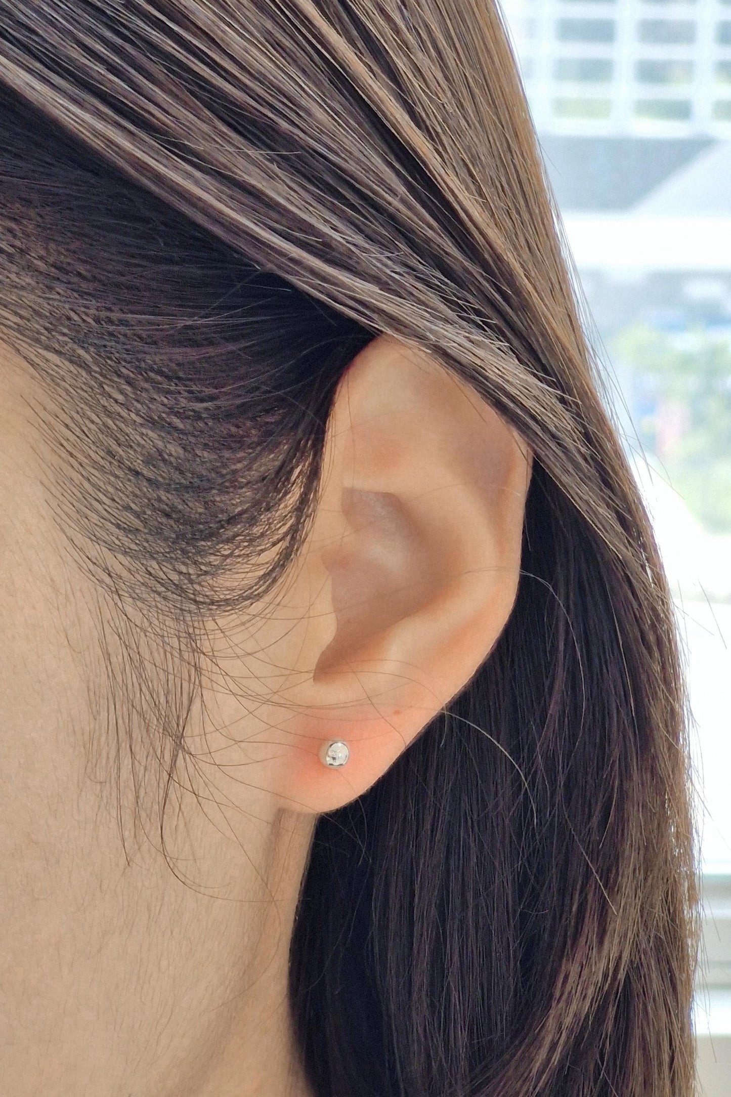 sterling silver screw ball earring piercing. barbell piercing. ball earring. 925. 2mm 3mm 4mm 5mm. gold plated.  20G