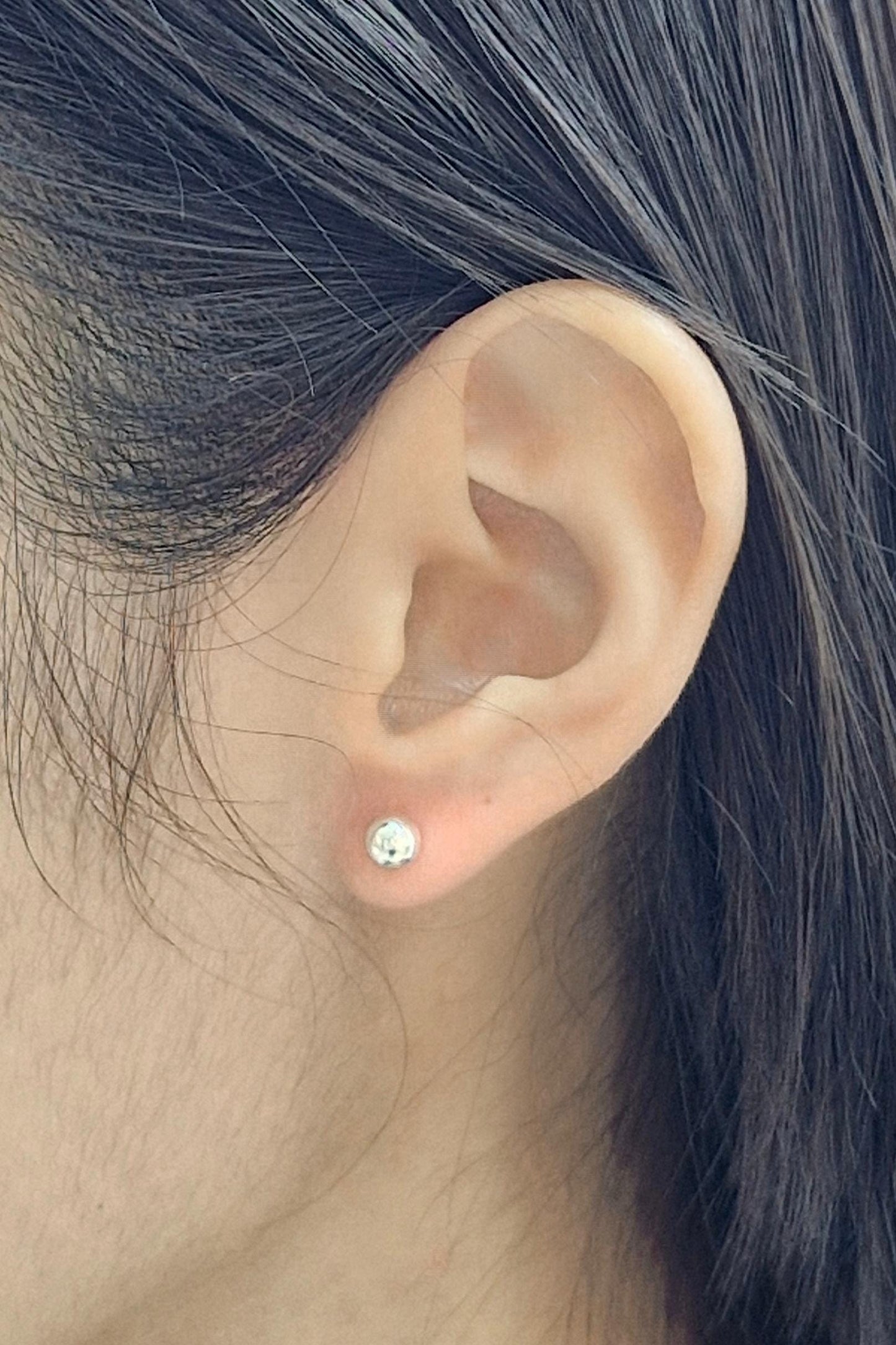 sterling silver screw ball earring piercing. barbell piercing. ball earring. 925. 2mm 3mm 4mm 5mm. gold plated.  20G
