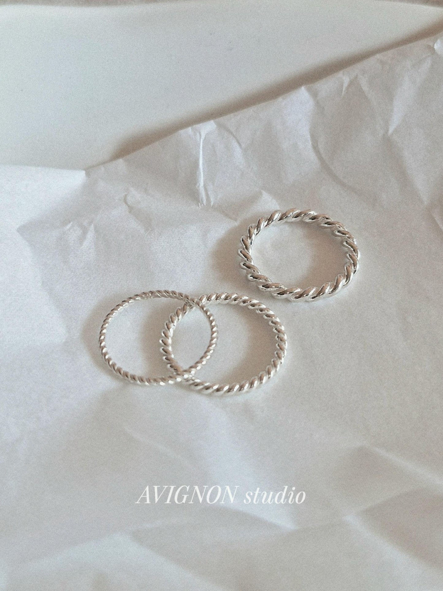 sterling silver twisted rope stacking ring. twisted ring.