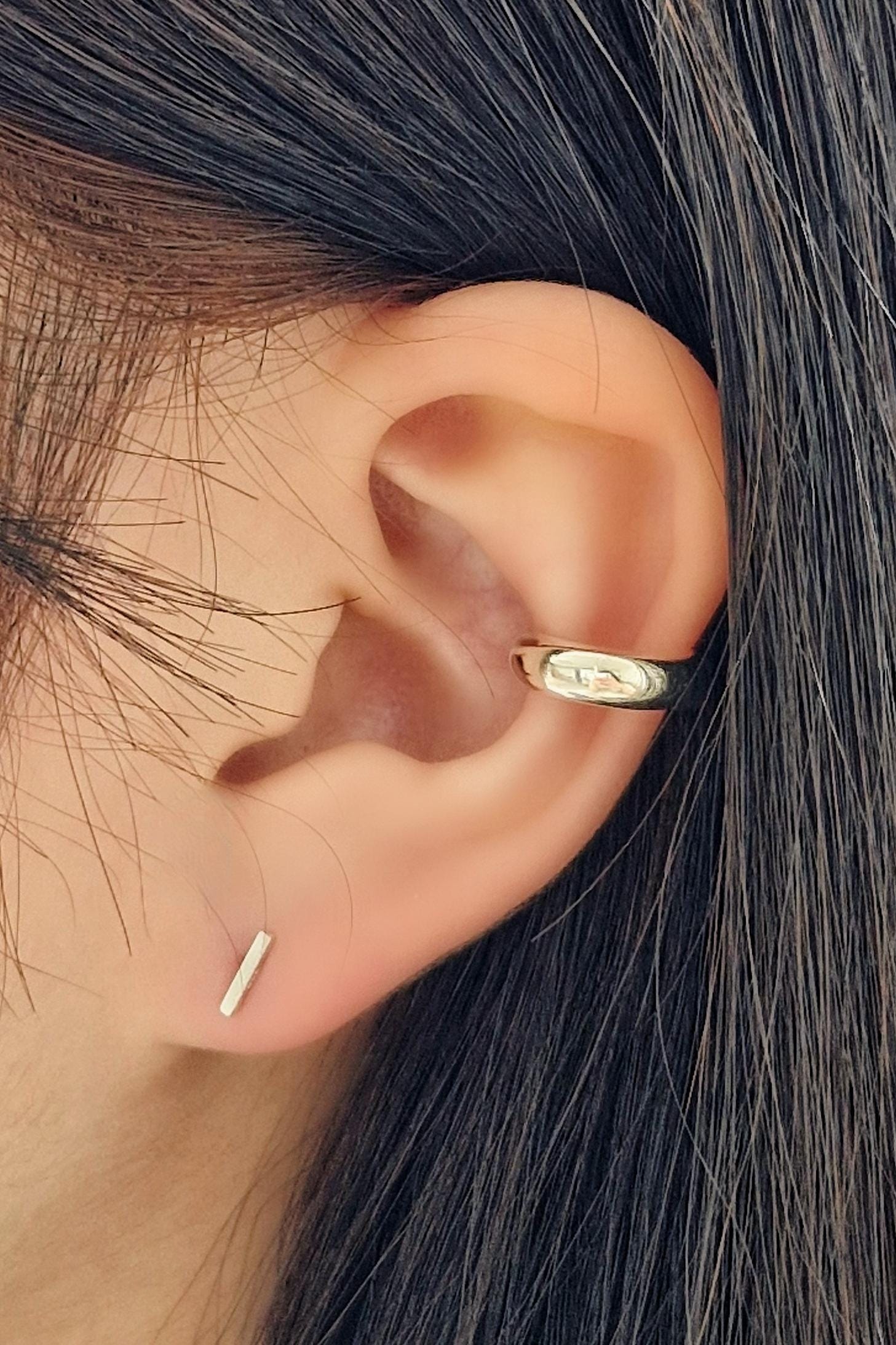 stick bar screw ball piercing earring sterling silver 925. screw back earring. 20G. Price for single.