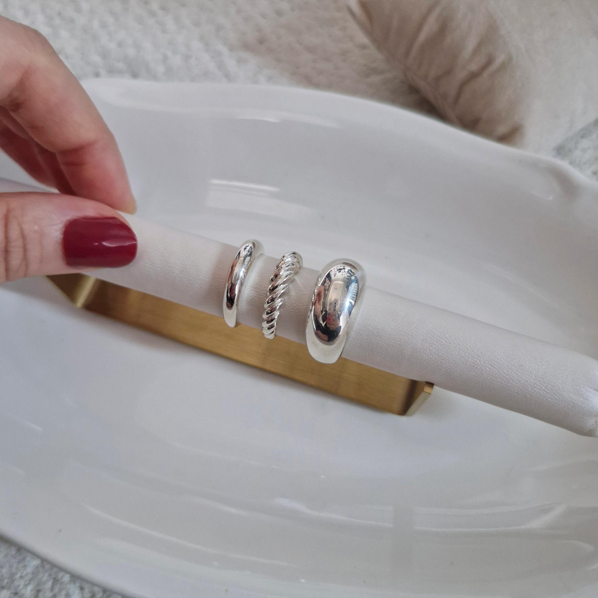 very wide thick bold band ring high dome classic silver ring. sterling silver dome ring.